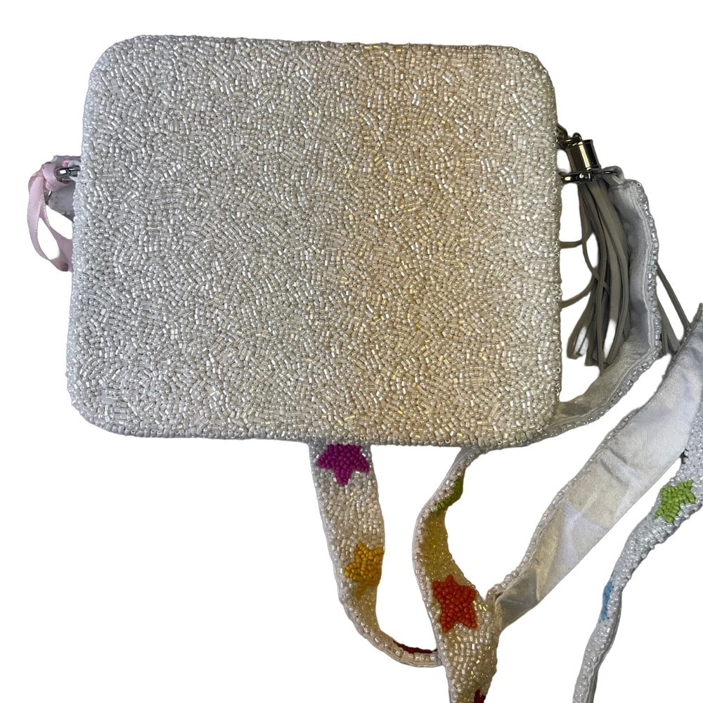 NWT Tiana Designs Ny Beaded Square Crossbody Rainbow Rolling Stones Purse Bag - Picture 5 of 15